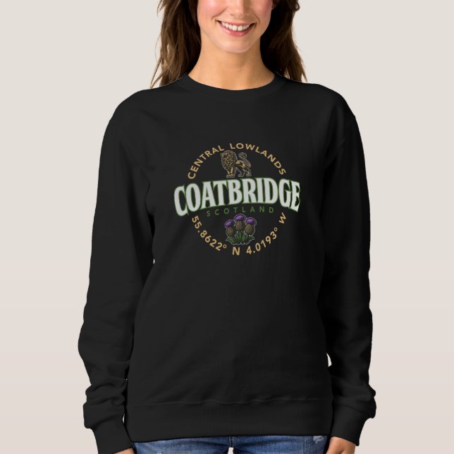 Coatbridge Scotland Central Lowlands Coordinates L Sweatshirt (Vorderseite)