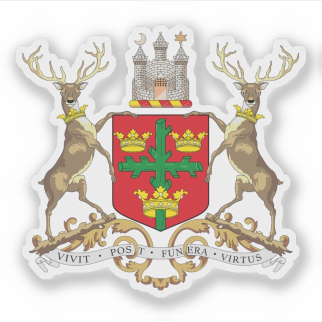 Coats of arms of the city of Nottingham, England Aufkleber (Vorderseite)
