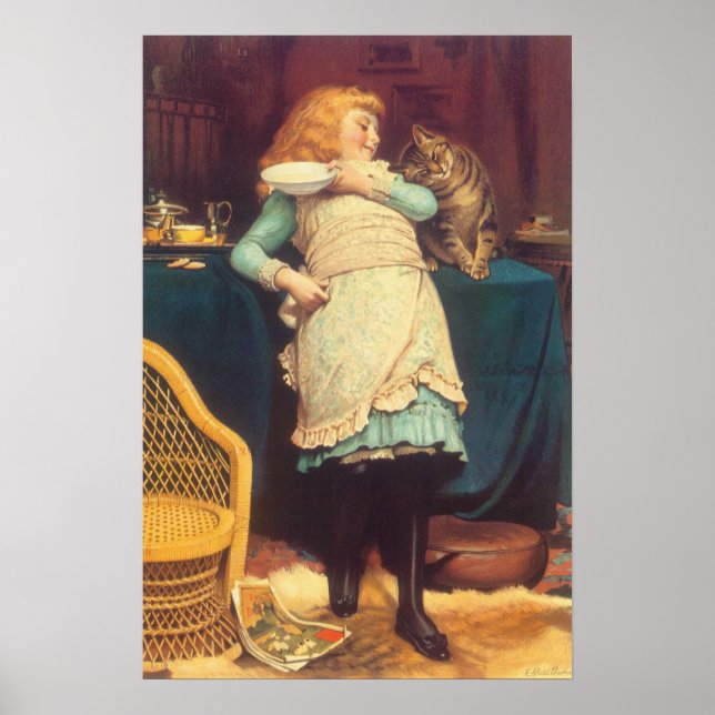 Coaxing besser als Teasing Charles Burton Barber Poster (Vorne)