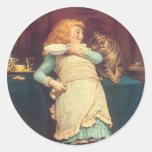 Coaxing besser als Teasing Charles Burton Barber Runder Aufkleber