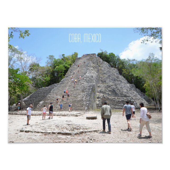 Coba Pyramid Mayan Ruins Riviera Maya Mexiko Fotodruck (Vorne)