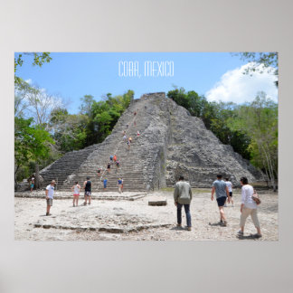 Coba Pyramid Ruins Riviera Maya Mexiko Poster