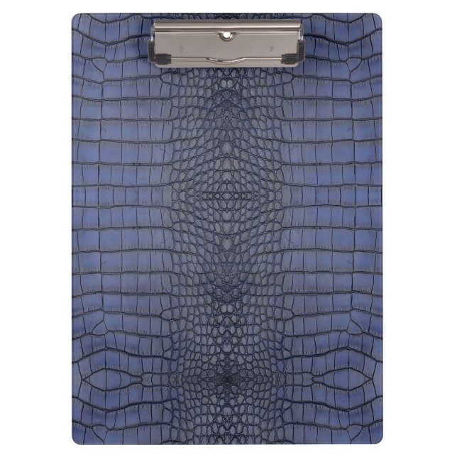 Cobalt Alligator Textur drucken Klemmbrett (Vorderseite)