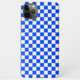 Cobalt and cream checkerboard pattern iPhone 11Pro max hülle
