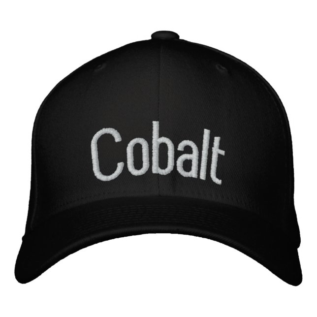 Cobalt Bestickte Kappe (Vorderseite)