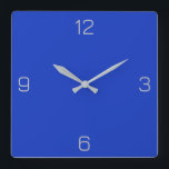 Cobalt Blue 1338BE Farbe, mit der Option Name hinz Quadratische Wanduhr<br><div class="desc">Fügen Sie einen Namen, Initialen oder Text hinzu, oder behielt Sie die Farbe alleine. Farbkoordinaten mit anderen Elementen des Ladens basierend auf dem Namen und dem HEX-Code (sechsstellige Hex-Triole). Verwenden Sie diesen Code, um andere Elemente zu mischen, zu ergänzen und anzupassen, um diese zu ergänzen oder um anderen Auflistungen hinzuzufügen....</div>