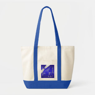 Cobalt Blue and Silver Jumbo Bat Mitzvah Tote Bag Tragetasche