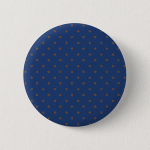 Cobalt Blue Brown Polka Dots. Brauchen Sie mehr Fl Button