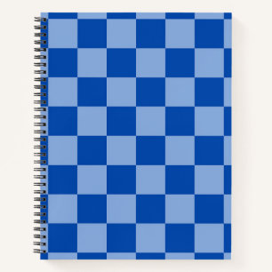 Cobalt Blue Checkerboard Notizbuch