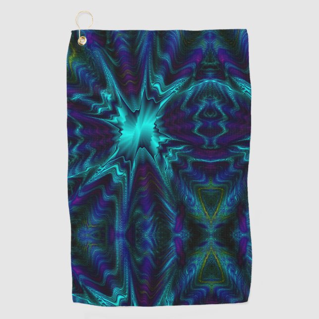Cobalt Blue Design Golfhandtuch (Vorderseite)