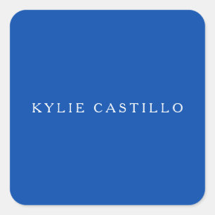 Cobalt Blue Einmalige Klassische Beruflich Quadratischer Aufkleber