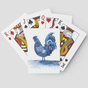 Cobalt Blue Farm Animals - Rooster Spielkarten