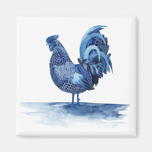 Cobalt Blue Farm Animes - Rooster Magnet (Vorne)