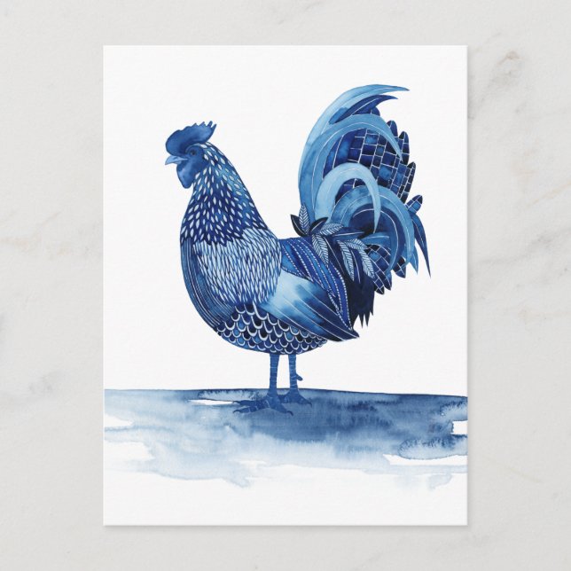 Cobalt Blue Farm Animes - Rooster Postkarte (Vorderseite)