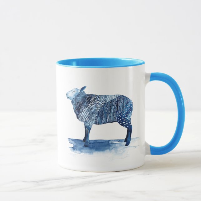 Cobalt Blue Farm Animes - Schafe Tasse (Rechts)