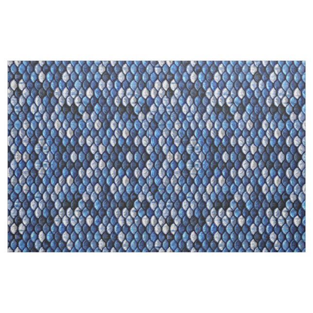 Cobalt Blue Fish Scales Metallic Look Muster Stoff (Yard (91,4 cm))