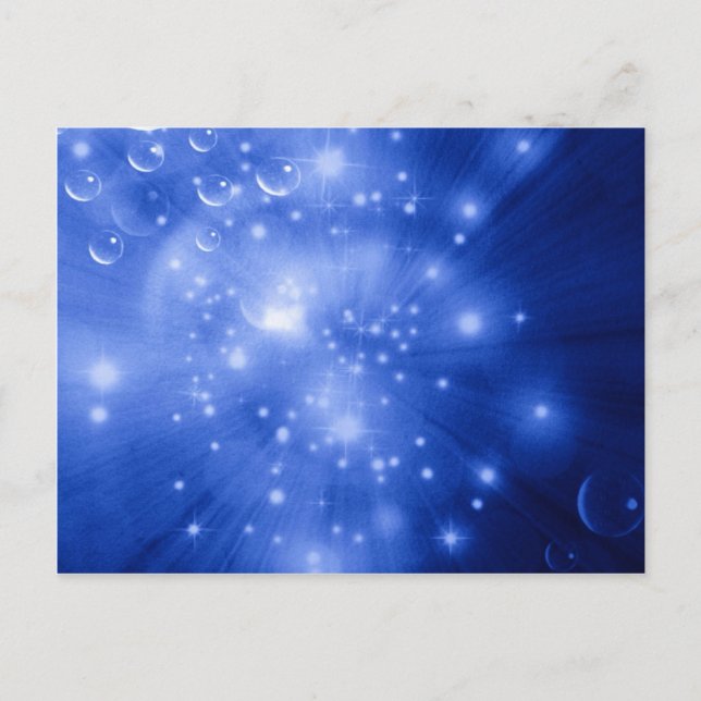 Cobalt Blue Galaxy Burst Postkarte (Vorderseite)