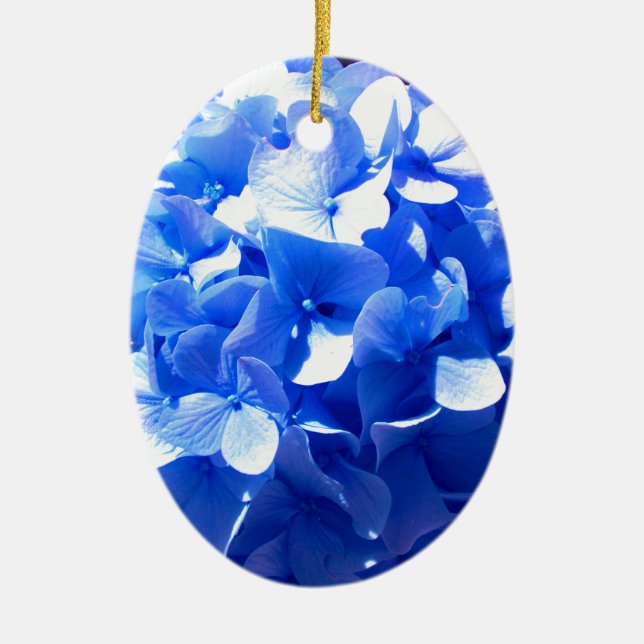 Cobalt Blue Hydrangea Keramikornament (Vorne)