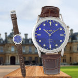 Cobalt Blue Lapis Dial Individuelle Name Armbanduhr<br><div class="desc">Der Edelstein auf diesem Uhrenrad ist digital reproduziert und kein echter Edelstein. Fügen Sie dieser Uhr Ihren Namen hinzu,  klicken Sie auf "Diese Vorlage personalisieren". Brauchst du Hilfe? Meldung an leonbience@rogers.com</div>