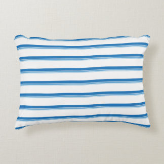 Cobalt Blue Modern Nautic Stripes Dekokissen