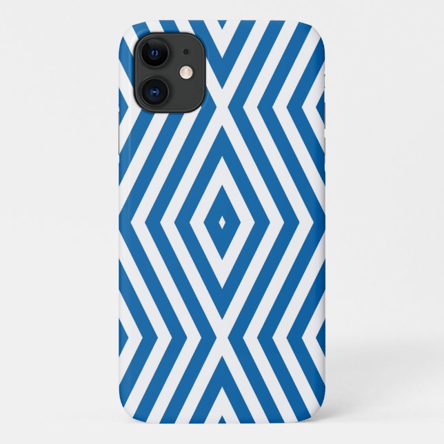 Cobalt Blue Moods Diamond Chevrons Case-Mate iPhone Hülle (Rückseite)