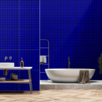 Cobalt Blue One Inch Wide Buffalo Kariert