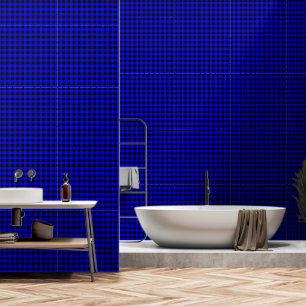 Cobalt Blue One Inch Wide Buffalo Kariert Tapete