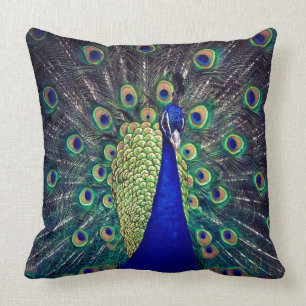 Cobalt Blue Peacock Kissen