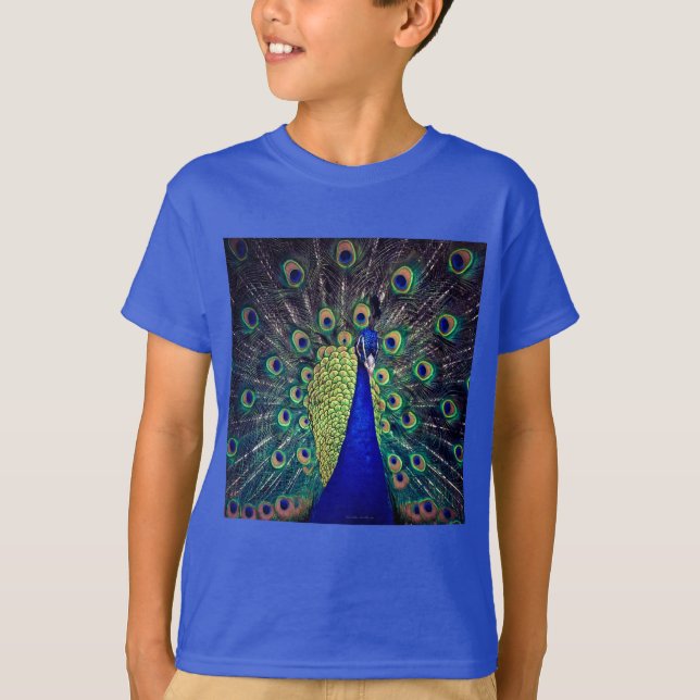 Cobalt Blue Peacock T-Shirt (Vorderseite)