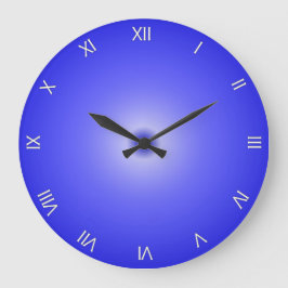 Cobalt Blue Roman Numerals Große Wanduhr