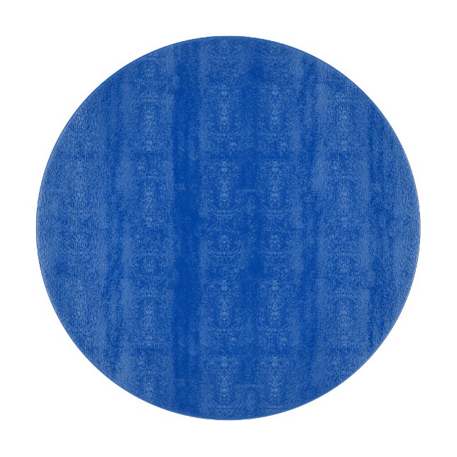 Cobalt Blue Round Glass Cutting Board Schneidebrett (Vorderseite)
