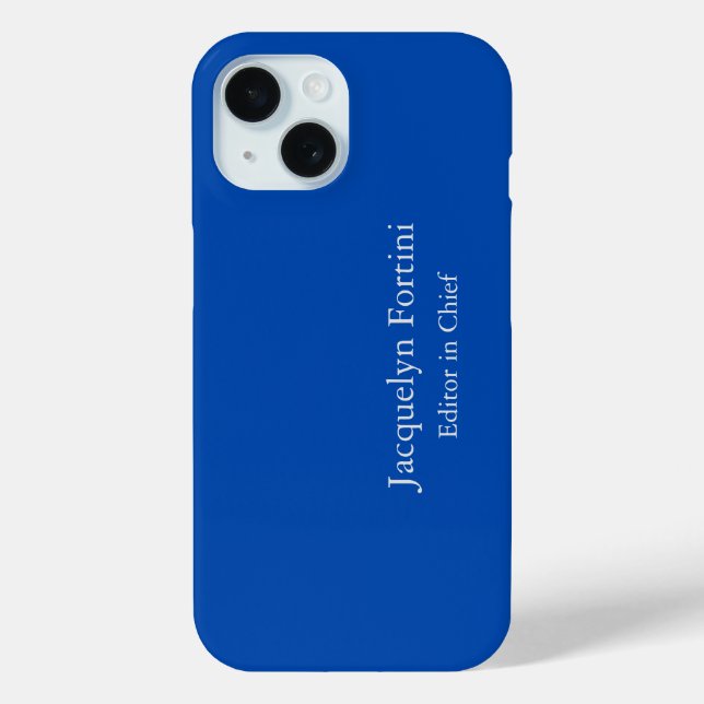 Cobalt Blue Schlicht Elegante Modernes Minimalisti Case-Mate iPhone Hülle (Rückseite)