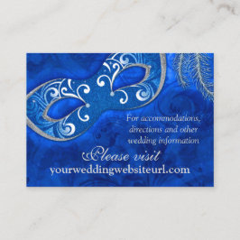 Cobalt Blue Silver Masquerade Ball Webseite für Ho Begleitkarte