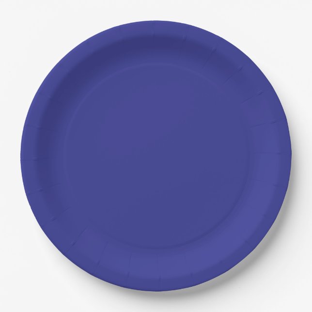 Cobalt Blue Solid Blue Pappteller (Vorderseite)