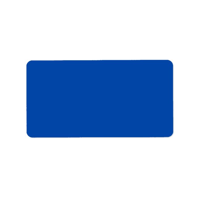 Cobalt Blue Solid Color Adressaufkleber (Vorne)