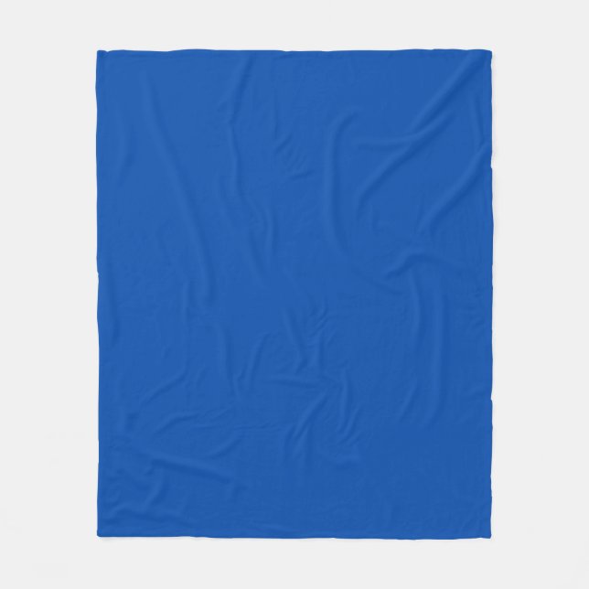 Cobalt Blue Solid Color | Classic | elegant Fleecedecke (Vorderseite)
