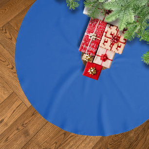 Cobalt Blue Solid Color   Classic   elegant Polyester Weihnachtsbaumdecke