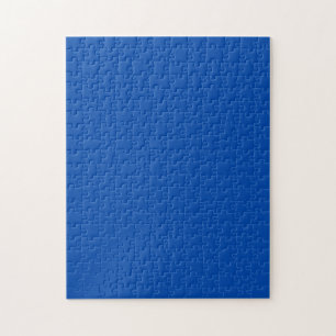 Cobalt Blue Solid Color Classic elegant Puzzle