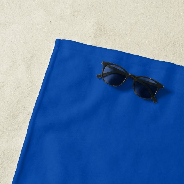 Cobalt Blue Solid Color | Classic | elegant Strandtuch (Beispiel)