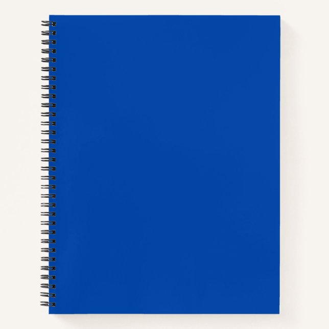 Cobalt Blue Solid Color Notizbuch (Vorderseite)