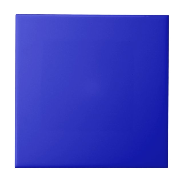 Cobalt Blue Solid Color Tile Fliese (Vorderseite)