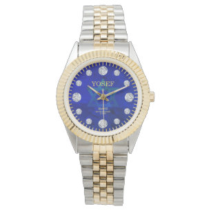 Cobalt Blue Star von David Diamond Dial Individuel Armbanduhr