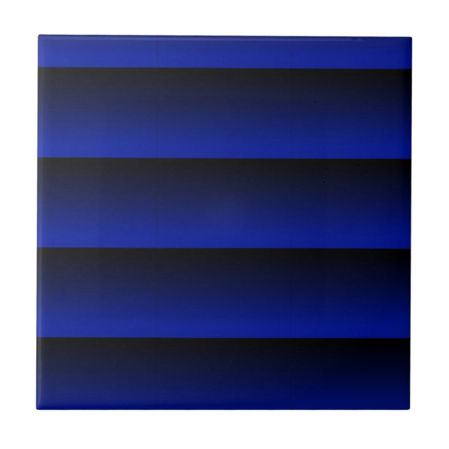 Cobalt Blue Stripe Fliese (Vorderseite)