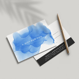 Cobalt Blue Watercolor Blot Geschenkgutschein