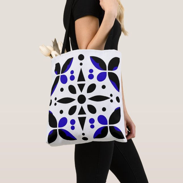 Cobalt Classic Tile Muster Tote Bag (Von Nahem)