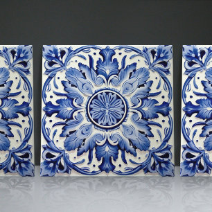 Cobalt Iberian Tiles Artistic Portugal Azulejo Fliese