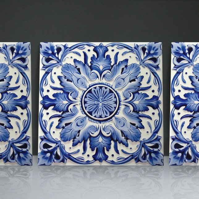Cobalt Iberian Tiles Artistic Portugal Azulejo Fliese (Von Creator hochgeladen)