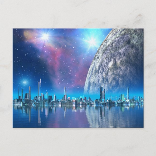 Cobalt Island Cities of the Future Postcard Postkarte (Vorderseite)
