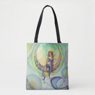 Cobalt Moon Meerjungfrau Fantasy Art Tragetasche