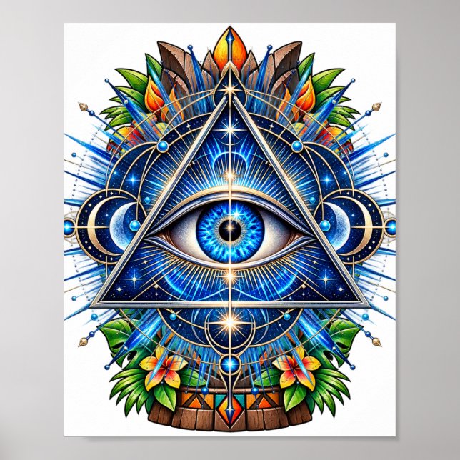 Cobalt Orbit Eye Poster (Vorne)